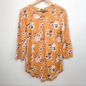 Floral yellow top